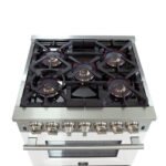 FORNO Capriasca 30" 4.32 cu. ft. Dual Fuel Range with 5 Italian Burners in White, FFSGS6187-30WHT - Image 5