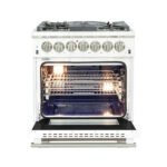 FORNO Capriasca 30" 4.32 cu. ft. Dual Fuel Range with 5 Italian Burners in White, FFSGS6187-30WHT - Image 2