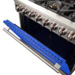 FORNO Capriasca 36" 5.36 cu. ft. Dual Fuel Range with 6 Italian Burners in Blue, FFSGS6187-36BLU - Image 5