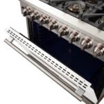 FORNO Capriasca 36" 5.36 cu. ft. Dual Fuel Range with 6 Italian Burners in White, FFSGS6187-36WHT - Image 5