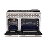 FORNO Capriasca 48" 6.58 cu. ft. Dual Fuel Range with 8 Italian Burners in Black, FFSGS6187-48BLK - Image 2