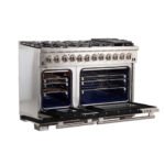 FORNO Capriasca 48" 6.58 cu. ft. Dual Fuel Range with 8 Italian Burners in Black, FFSGS6187-48BLK - Image 4