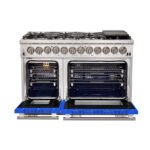FORNO Capriasca 48" 6.58 cu. ft. Dual Fuel Range with 8 Italian Burners in Blue, FFSGS6187-48BLU - Image 2