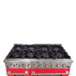 FORNO Capriasca 48" 6.58 cu. ft. Dual Fuel Range with 8 Italian Burners in Red, FFSGS6187-48RED - Image 5