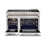 FORNO Capriasca 48" 6.58 cu. ft. Dual Fuel Range with 8 Italian Burners in White, FFSGS6187-48WHT - Image 2