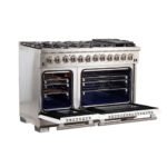 FORNO Capriasca 48" 6.58 cu. ft. Dual Fuel Range with 8 Italian Burners in White, FFSGS6187-48WHT - Image 4