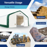 Double Truss Storage Shelter W30'xL60'xH20' - Image 9