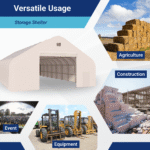 Double Truss Storage Shelter W50'xL100'xH23' - Image 10