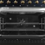 FORNO Antico 36" 4.5 cu. ft. Dual Fuel Range with 6 Sealed Burners in Black with Antique Brass Accents, FFSGS6113-36BLK - Image 8