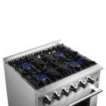 FORNO Marco 30" 4.32 cu. ft. Dual Fuel Range in Stainless Steel with 4 Sealed Burners, FFSGS6197-30 - Image 3