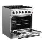FORNO Marco 30" 4.32 cu. ft. Dual Fuel Range in Stainless Steel with 4 Sealed Burners, FFSGS6197-30 - Image 7