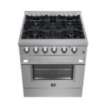 FORNO Marco 30" 4.32 cu. ft. Dual Fuel Range in Stainless Steel with 4 Sealed Burners, FFSGS6197-30 - Image 2