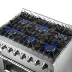 FORNO Marco 36" 5.36 cu. ft. Dual Fuel Range in Stainless Steel with 6 Sealed Burners, FFSGS6197-36 - Image 5