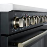 FORNO Paolo 36" 5.44 cu. ft. Freestanding Electric Range with True Convection Oven in Black with Antique Brass Accents, FFSEL6011-36BLK - Image 8