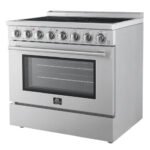 FORNO Paolo 36" 5.44 cu. ft. Freestanding Electric Range with True Convection Oven in Stainless Steel, FFSEL6011-36 - Image 10