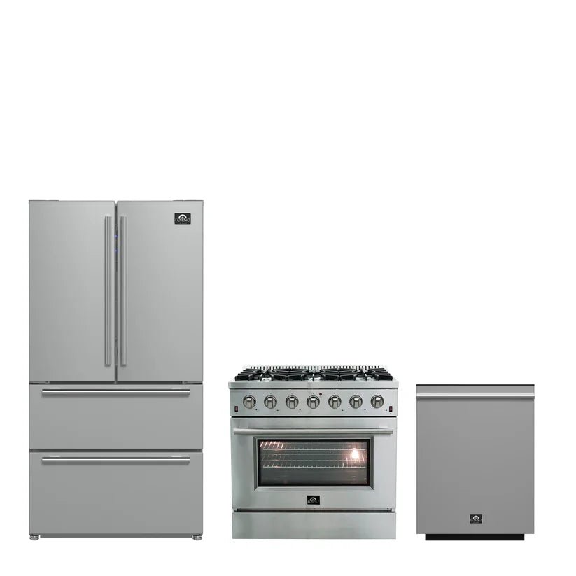 FBDL-004-01CAUS FORNO Appliance Package - 36" Gas Range, Dishwasher, 36" Refrigerator, FBDL-004-01CAUS - Image 1