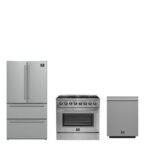 FORNO Appliance Package - 36" Dual Fuel Range, Dishwasher, 36" Refrigerator, FBDL-004-02CAUS