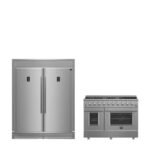 FORNO Appliance Package - 48" Gas Range and 60" Refrigerator, FBDL-005-01CAUS