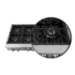 FORNO Cossato 48" Gas Rangetop with 8 Sealed Burners in Stainless Steel, FCTGS5737-48 - Image 7