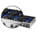 FORNO Cossato 48" Gas Rangetop with 8 Sealed Burners in Stainless Steel, FCTGS5737-48 - Image 8