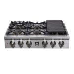 FORNO Spezia 36" Gas Rangetop with 6 Sealed Burners in Stainless Steel, FCTGS5751-36 - Image 5
