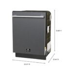 FORNO Espresso Romano 24" Built-In Tall Tub Dishwasher in Black with Silver Handles, FDWBI8035-24BLK - Image 3