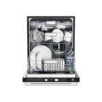 FORNO Espresso Romano 24" Built-In Tall Tub Dishwasher in Black with Silver Handles, FDWBI8035-24BLK - Image 4