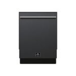 FORNO Espresso Romano 24" Built-In Tall Tub Dishwasher in Black with Silver Handles, FDWBI8035-24BLK - Image 2