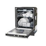 FORNO Espresso Romano 24" Built-In Tall Tub Dishwasher in Black with Silver Handles, FDWBI8035-24BLK - Image 5
