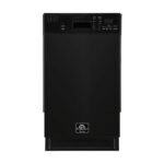 FORNO Polo 18" Built-in Dishwasher in Black, FDWBI8041-18BLK