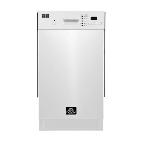 FDWBI8041-18WHT-polo-dishwasher-front FORNO Polo 18" Built-in Dishwasher in White, FDWBI8041-18WHT - Image 1