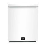 FORNO Espresso Pozzo 24" Built-In Dishwasher in White with Antique Brass Handles, FDWBI8067-24WHT