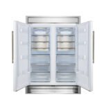 FORNO Maderno 60" 27.2 cu.ft. Convertible Refrigerator and Freezer with Modern Trim Kit in White with Antique Brass Handles, FFFFD1722-60MG-WHT - Image 5