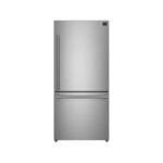 FORNO Espresso Milano 31" 17.2 cu. ft. Right Swing Refrigerator and Bottom Freezer in Stainless Steel with Silver Handles, FFFFD1785-31S