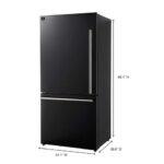 FORNO Espresso Milano 62" 34.4 cu. ft. Side-By-Side Refrigerator with Ice Maker in Black with Silver Accents, FFFFD1787-60BLK - Image 3