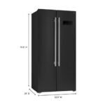 FORNO Espresso Salerno 33" 15.6 cu. ft. Refrigerator in Black with Silver Handles, FFRBI1805-33BLK - Image 7