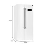 FORNO Espresso Salerno 33" 15.6 cu. ft. Refrigerator in White with Silver Handles, FFRBI1805-33WHT - Image 7