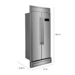 FORNO Salerno 37" 15.6 cu. ft. Side-by-Side Built-In Refrigerator in Stainless Steel and Modern Trim Kit, FFRBI1805-37MG - Image 6