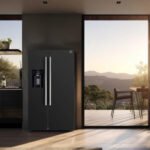 FORNO Espresso Salerno 36" 20 cu. ft. Side-By-Side Refrigerator with Water and Ice Dispenser in Black with Antique Brass Handles - Image 16