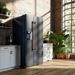 FORNO Espresso Salerno 36" 20 cu. ft. Side-By-Side Refrigerator with Water and Ice Dispenser in Black with Antique Brass Handles - Image 17