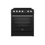 FORNO Espresso Leonardo 30" 5 cu. ft. Electric Range in Black with Silver Handles, FFSEL6012-30BLK