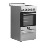 FORNO Pallerno 20" 2.05 cu.ft. Freestanding Electric Range with 4 Elements in Stainless Steel, FFSEL6052-20 - Image 4