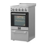 FORNO Pallerno 20" 2.05 cu.ft. Freestanding Electric Range with 4 Elements in Stainless Steel, FFSEL6052-20 - Image 3