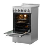 FORNO Pallerno 20" 2.05 cu.ft. Freestanding Electric Range with 4 Elements in Stainless Steel, FFSEL6052-20 - Image 7