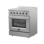 FORNO Galiano 30" 4.32 cu. ft. Freestanding Electric Range with 4 Elements in Stainless Steel, FFSEL6083-30 - Image 3