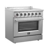 FORNO Galiano 36" 5.36 cu. ft. Freestanding Electric Range with 5 Elements in Stainless Steel, FFSEL6083-36 - Image 2