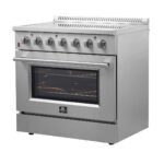 FORNO Galiano 36" 5.36 cu. ft. Freestanding Electric Range with 5 Elements in Stainless Steel, FFSEL6083-36 - Image 3