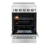 FORNO Loiano 24" 2.3 cu. ft. Freestanding Electric Range with 4 Element Burners in Stainless Steel, FFSEL6069-24 - Image 6