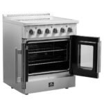 FORNO Galiano 30" 4.32 cu. ft. Freestanding Electric Range with French Door in Stainless Steel, FFSEL6917-30 - Image 6