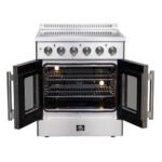 FORNO Galiano 30" 4.32 cu. ft. Freestanding Electric Range with French Door in Stainless Steel, FFSEL6917-30 - Image 7